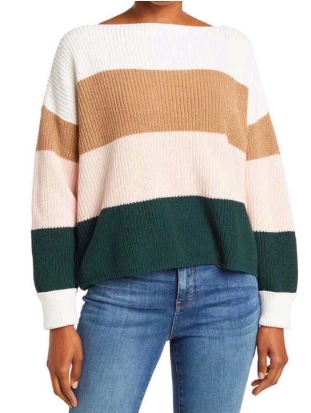 French Connection EUC Millie Mozart Stripe Knit Sweater Women's Size XS